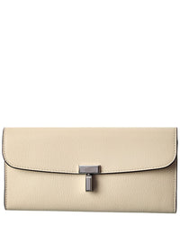 Toteme T-Lock Leather Continental Wallet
