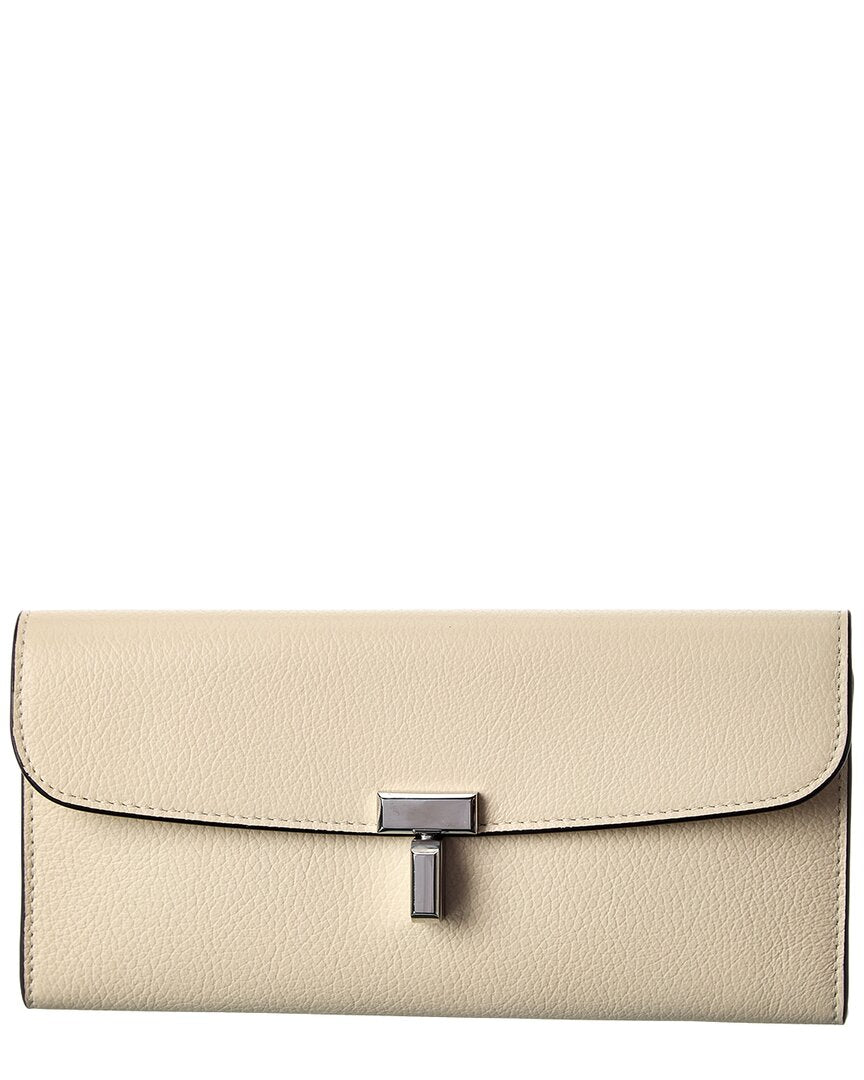 Toteme T-Lock Leather Continental Wallet