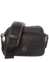 Hugo Boss B Icon Mp Ew Zip Leather & Canvas Crossbody
