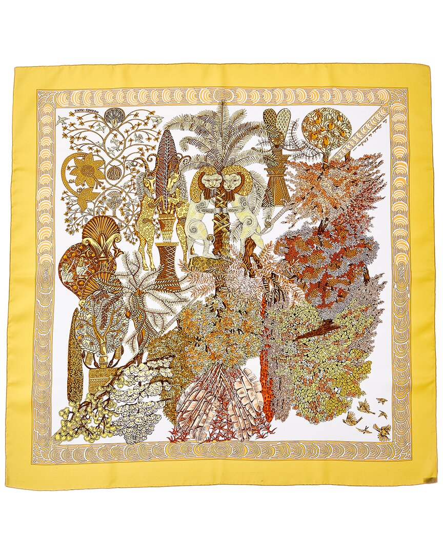 Hermès Les Légendes De L'arbre Annie Faivre Silk Scarf (Authentic Pre-Loved)