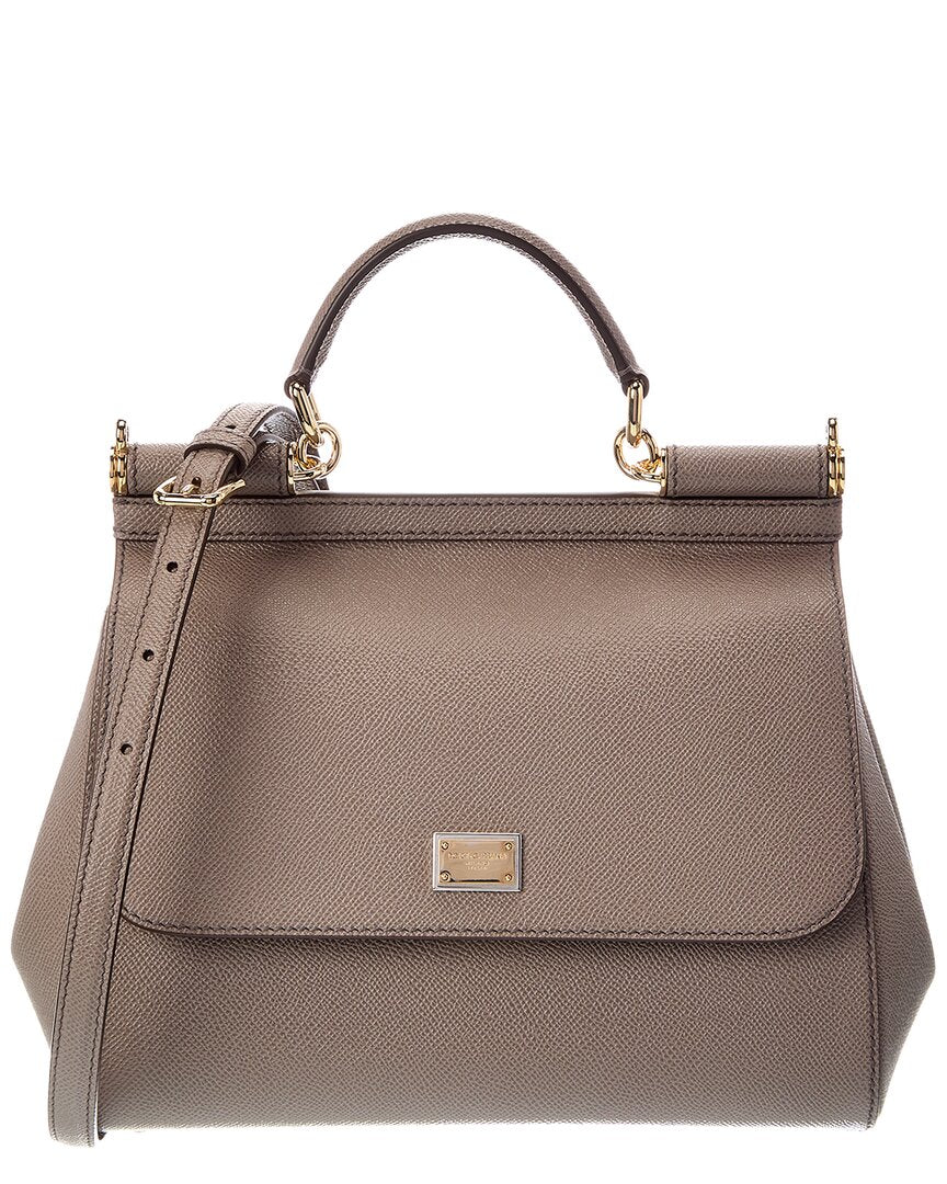 Dolce & Gabbana Dolce & Gabbana Sicily Large Leather Satchel