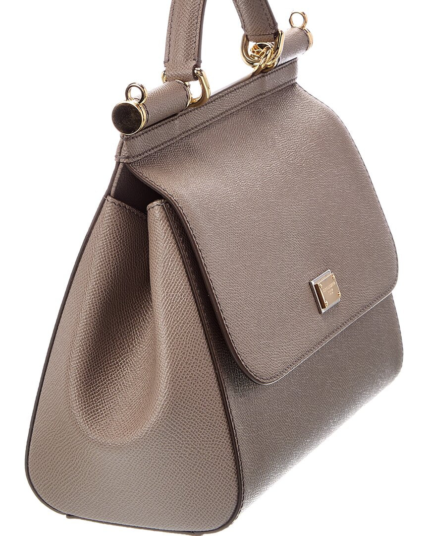 Dolce & Gabbana Dolce & Gabbana Sicily Large Leather Satchel