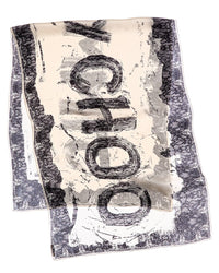 Jimmy Choo Jimmy Choo Logo Silk Scarf
