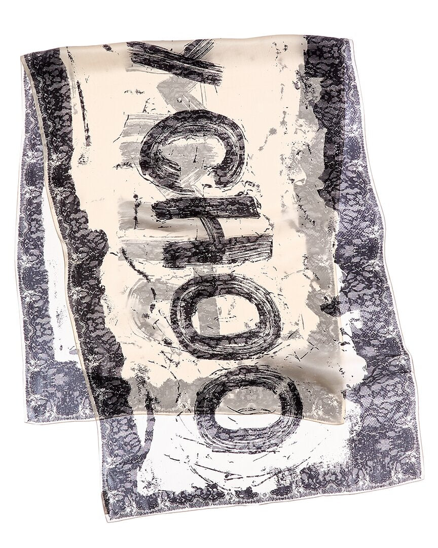 Jimmy Choo Jimmy Choo Logo Silk Scarf