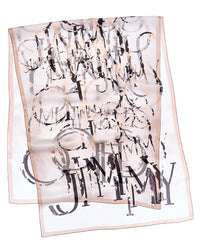 Jimmy Choo Jimmy Choo Logo Silk Scarf