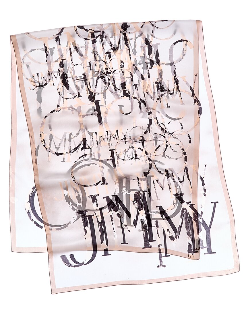 Jimmy Choo Jimmy Choo Logo Silk Scarf