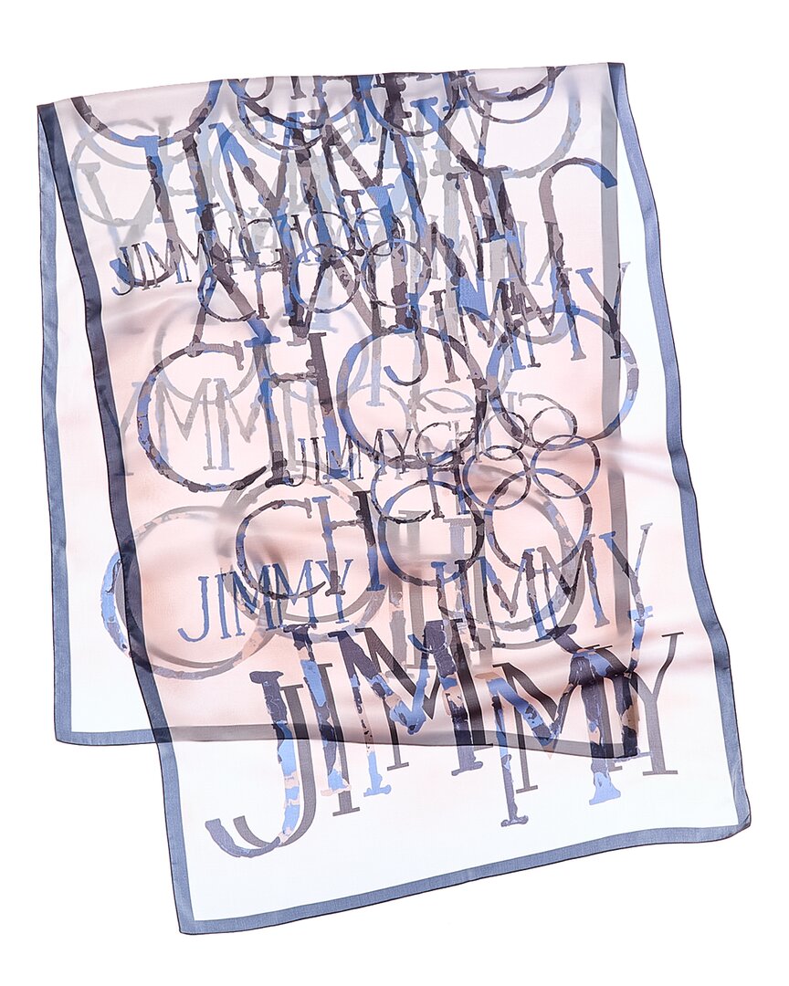 Jimmy Choo Logo Silk Scarf – Bluefly