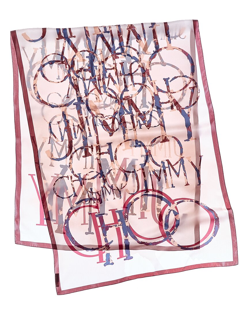 Jimmy Choo Jimmy Choo Logo Silk Scarf