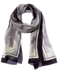 Jimmy Choo Jimmy Choo Logo Silk Scarf