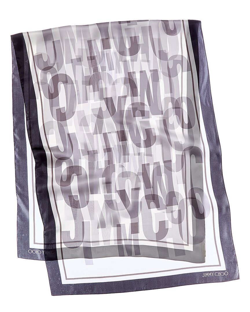 Jimmy Choo Jimmy Choo Logo Silk Scarf
