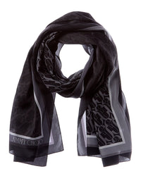 Jimmy Choo Jimmy Choo Logo Silk Scarf