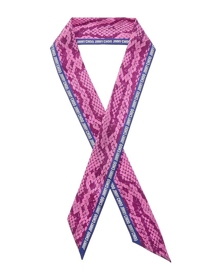 Jimmy Choo Jimmy Choo Logo Silk Scarf