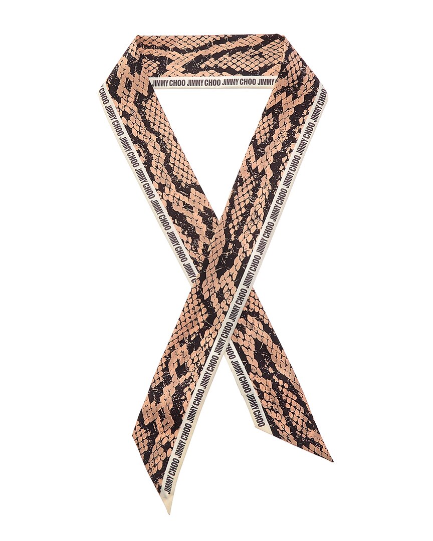 Jimmy Choo Jimmy Choo Logo Silk Scarf