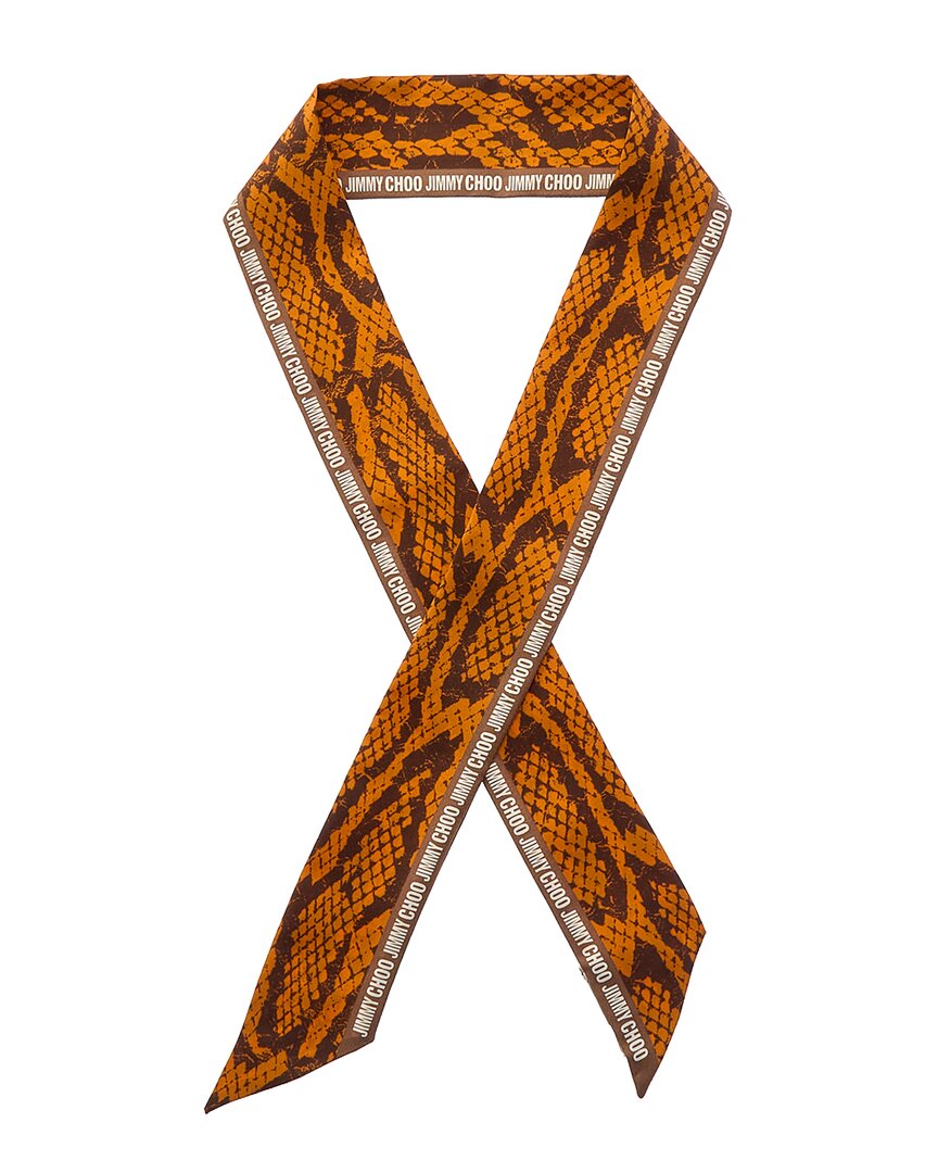 Jimmy Choo Jimmy Choo Logo Silk Scarf