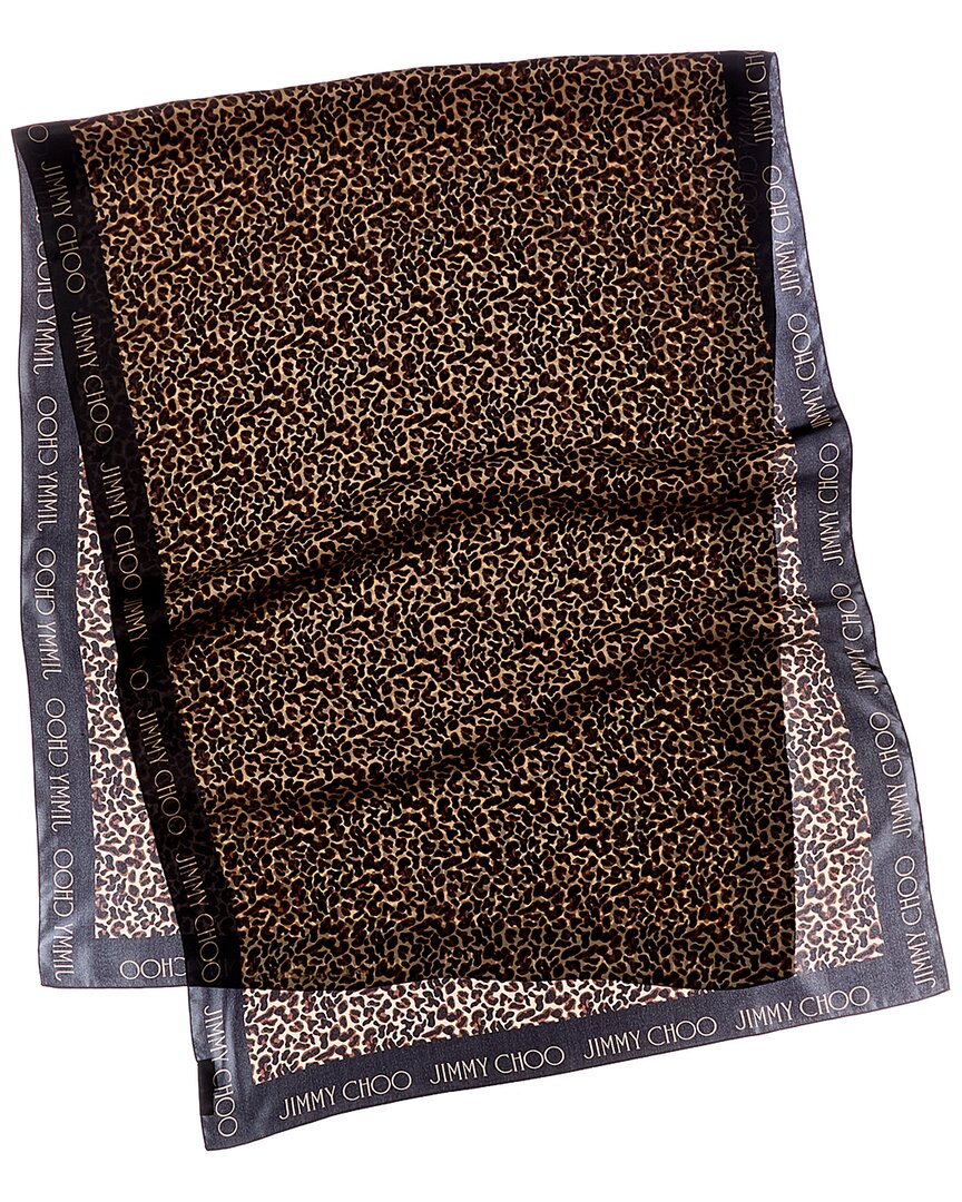 Jimmy Choo Jimmy Choo Logo Silk Scarf