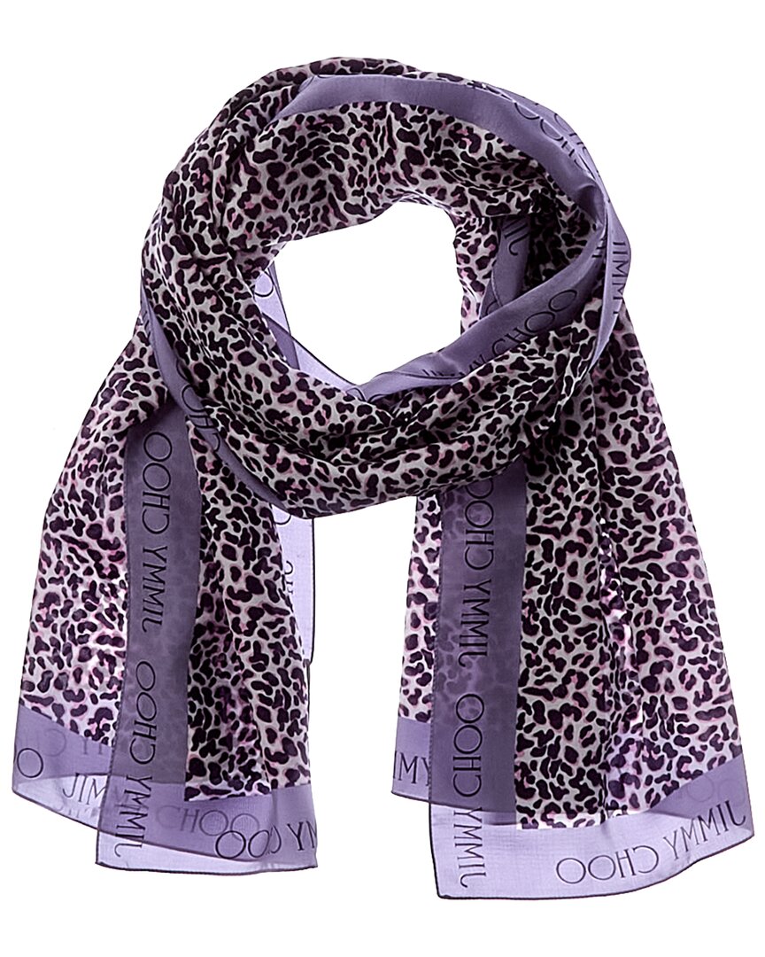 Jimmy Choo Jimmy Choo Logo Silk Scarf