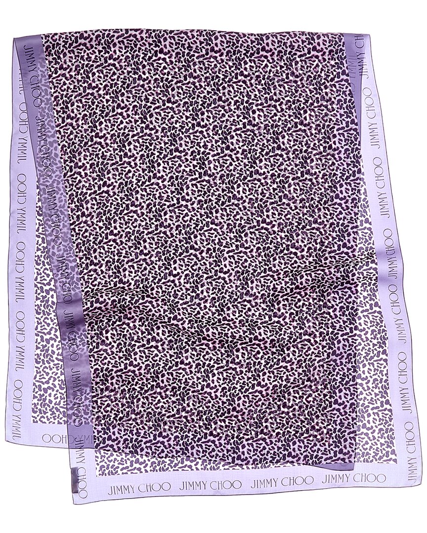 Jimmy Choo Jimmy Choo Logo Silk Scarf