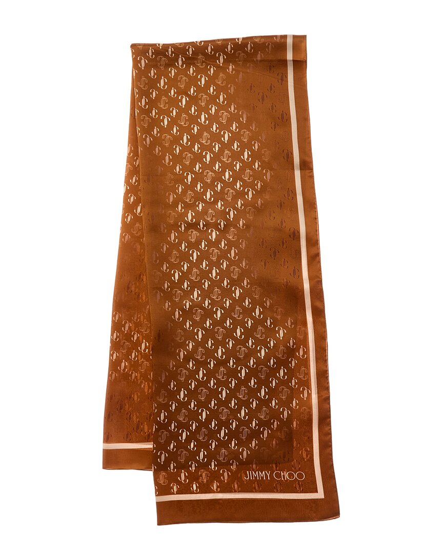 Jimmy Choo Jimmy Choo Logo Silk Scarf