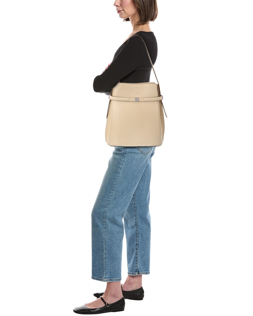 Toteme Belted Leather Bucket Bag