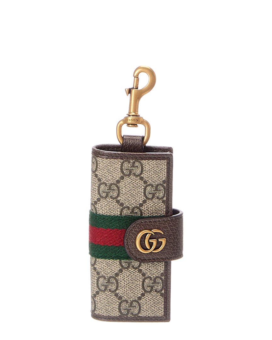 Gucci Ophidia Canvas & Leather Card Case