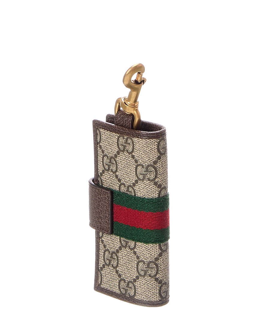 Gucci Ophidia Canvas & Leather Card Case