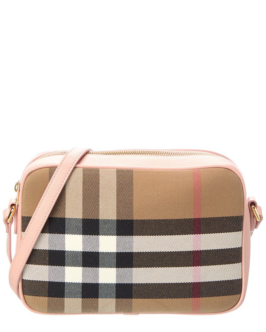 Burberry Burberry Check Canvas & Leather Camera Bag