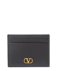 Valentino Valentino Vlogo Signature Leather Card Holder