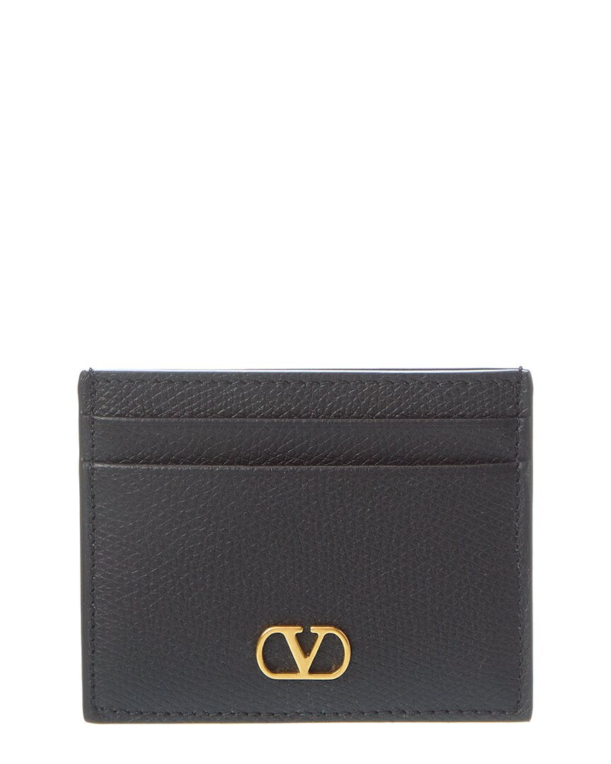 Valentino Valentino Vlogo Signature Leather Card Holder