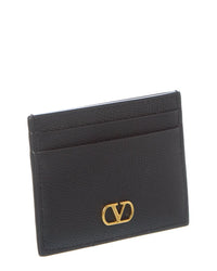 Valentino Valentino Vlogo Signature Leather Card Holder