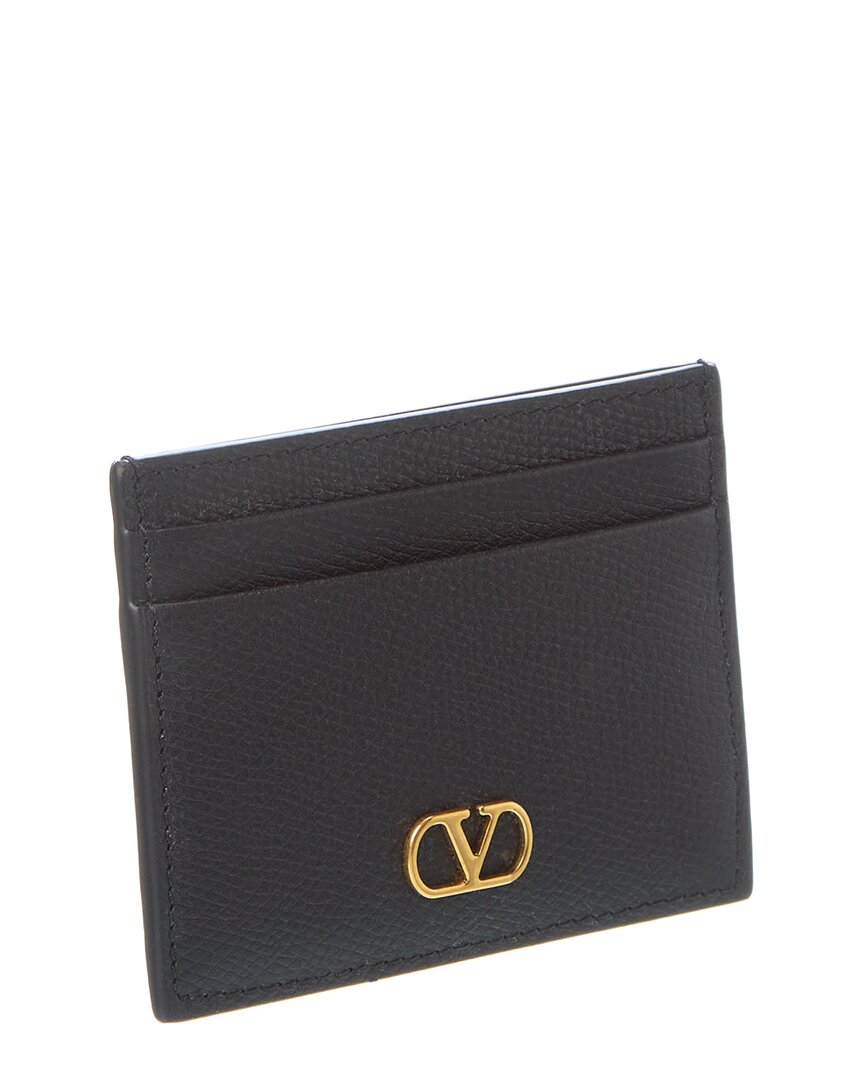 Valentino Valentino Vlogo Signature Leather Card Holder