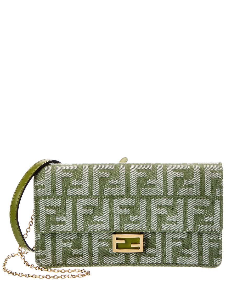 FENDI Fendi Baguette Jacquard Wallet On Chain