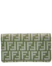 FENDI Fendi Baguette Jacquard Wallet On Chain