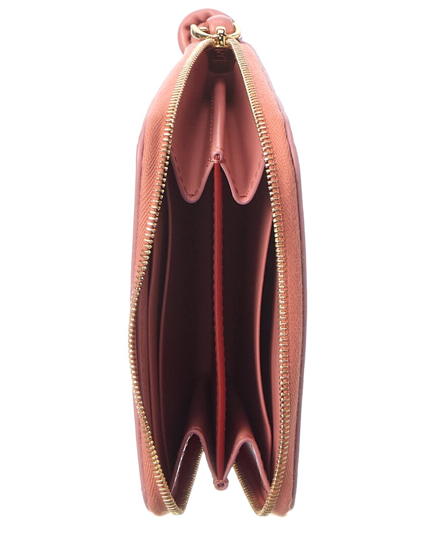 FENDI Fendi Ff Diamonds Zipper Around Mini Leather Wallet