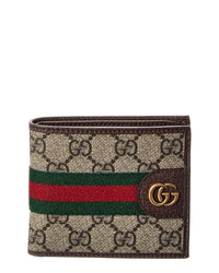 Gucci Ophidia Gg Supreme Canvas & Leather Bifold Wallet