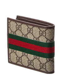 Gucci Ophidia Gg Supreme Canvas & Leather Bifold Wallet