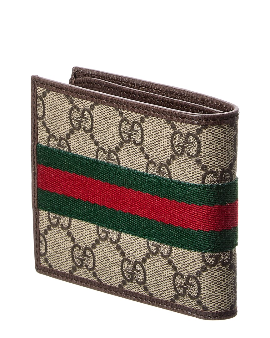 Gucci Ophidia Gg Supreme Canvas & Leather Bifold Wallet