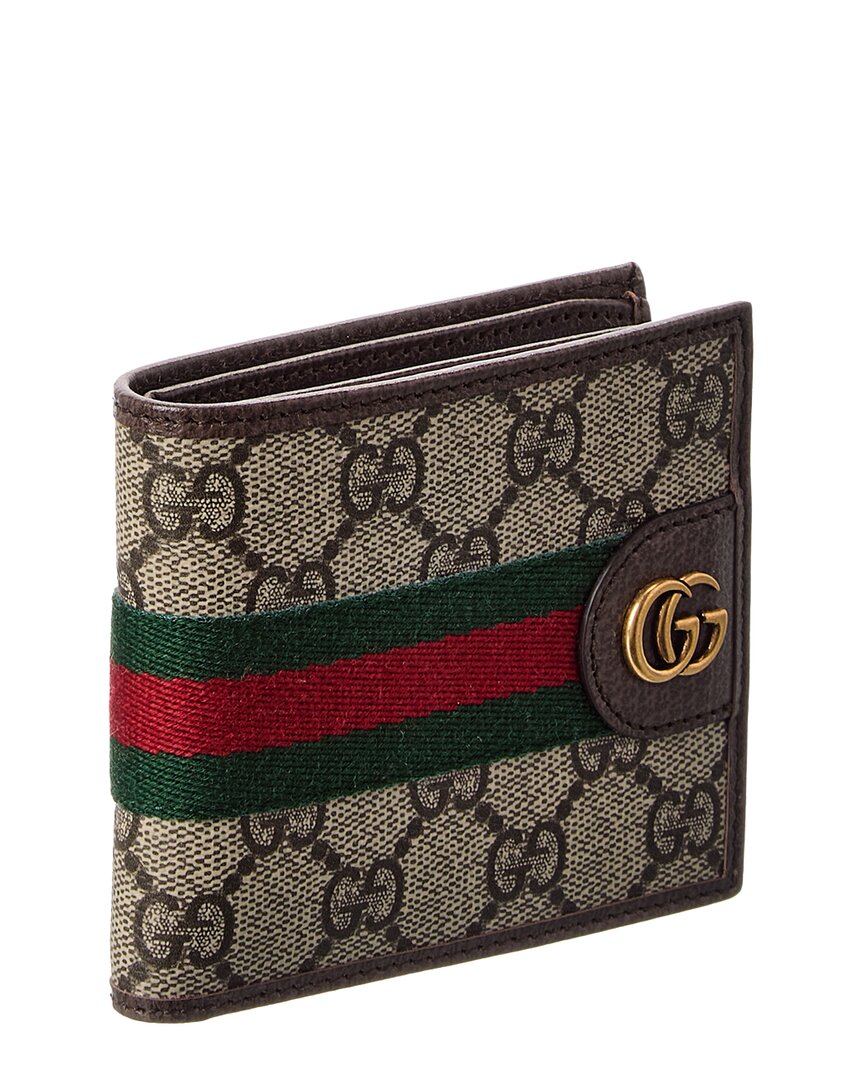Gucci Ophidia Gg Supreme Canvas & Leather Bifold Wallet