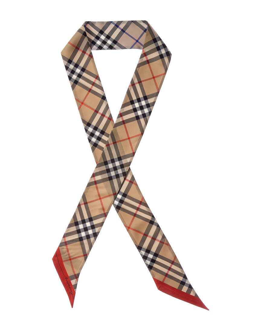 Burberry Burberry Check Silk Neck Bow