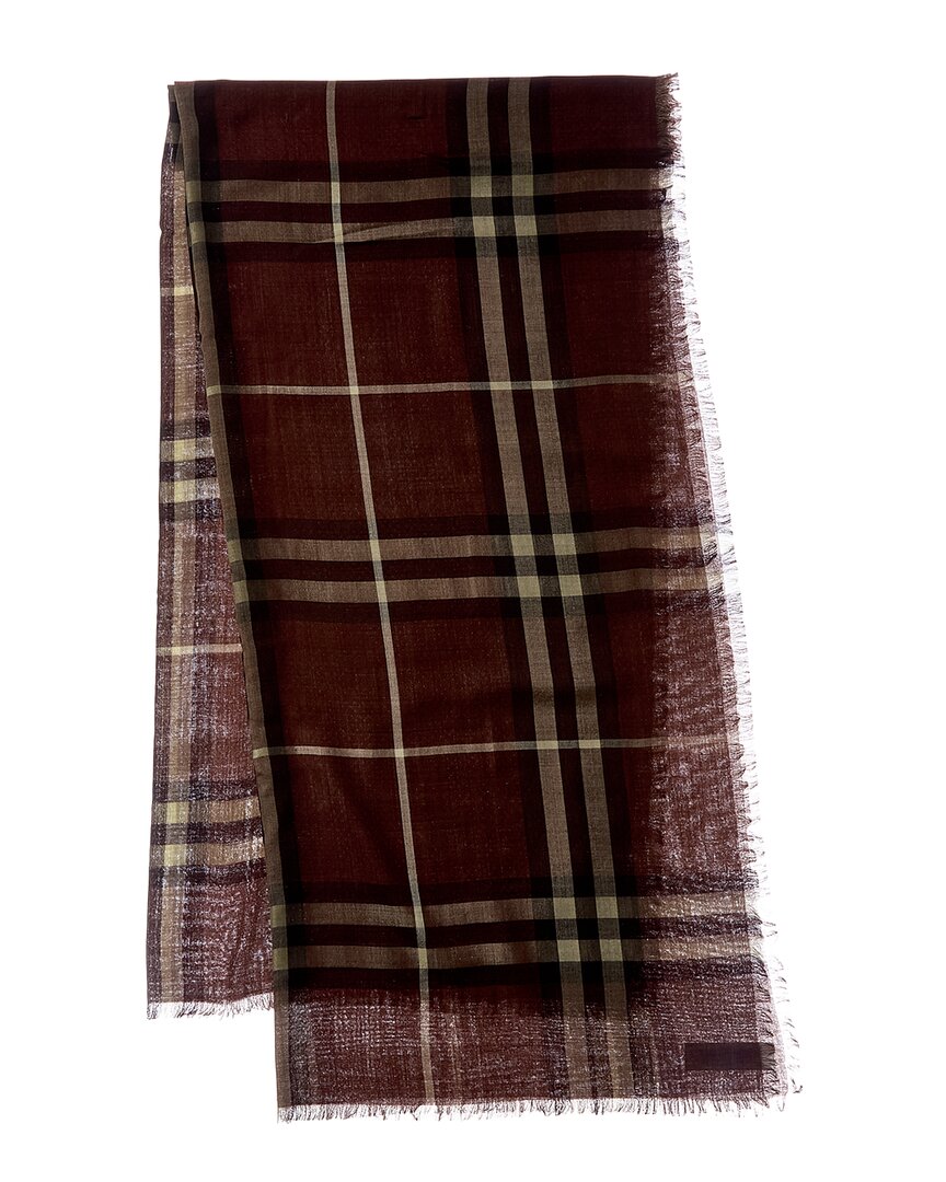 Burberry Burberry Check Wool & Silk-Blend Scarf