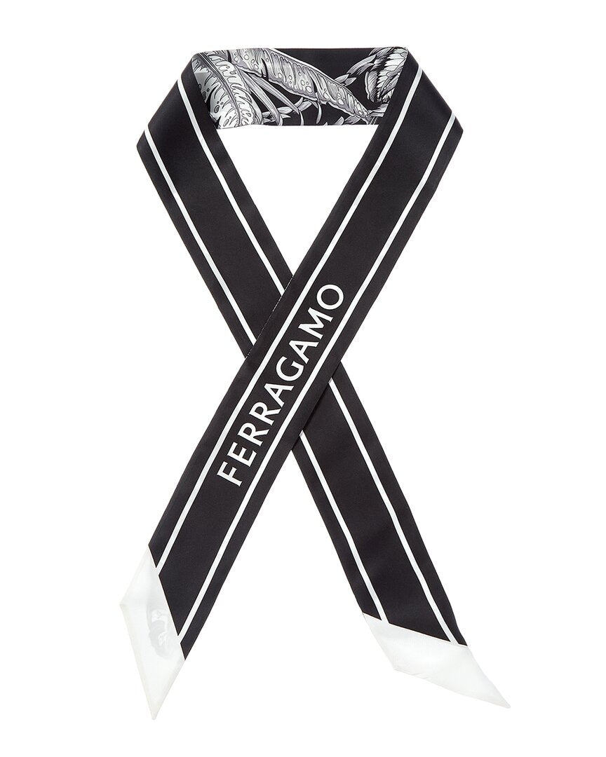 Ferragamo Logo Printed Silk Scarf