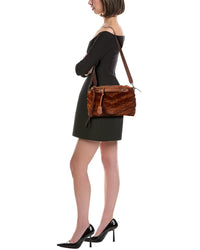 FENDI Fendi By The Way Selleria Shearling Satchel