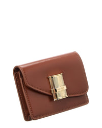 Ferragamo Fiamma Leather Card Holder