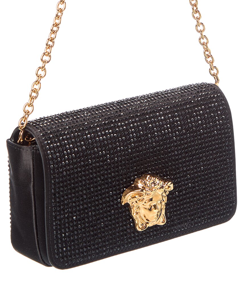 Versace Versace Embellished Mini Satin Wallet On Chain