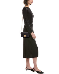 Versace Versace Embellished Mini Satin Wallet On Chain