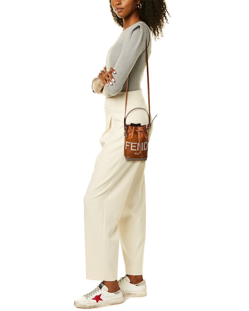 Fendi Mon Tresor Mini Leather Bucket Bag