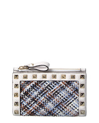 Valentino Valentino Rockstud Leather Card Case