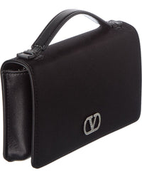 Valentino Valentino Vlogo Satin Wallet On Chain