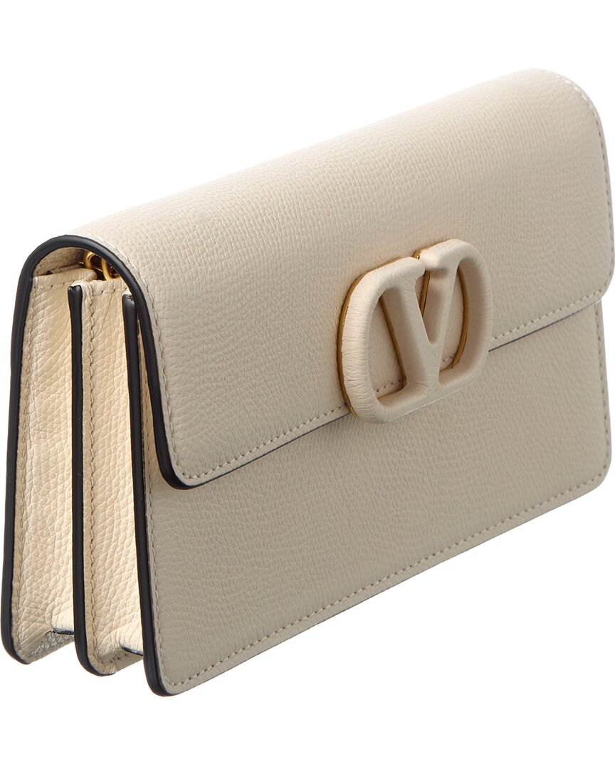 Valentino Valentino Vlogo Signature Mini Leather Wallet On Chain