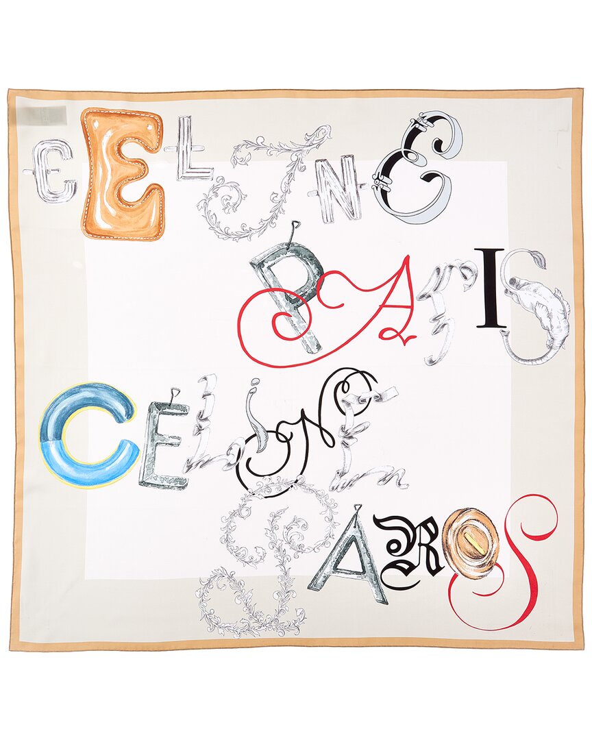 CELINE Celine Square Silk Scarf