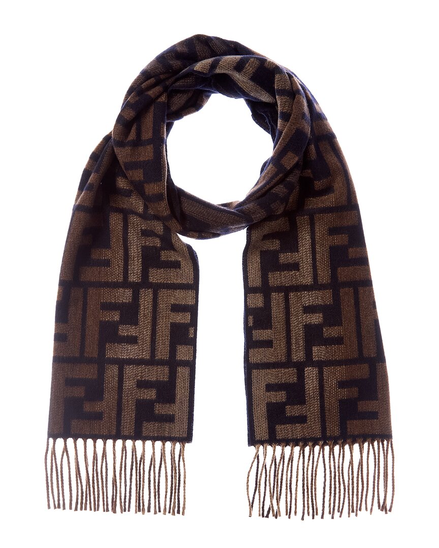 Fendi Ff Logo Wool & Cashmere-Blend Scarf